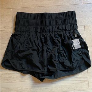 Free People fp movement black high waist the way home shorts running M